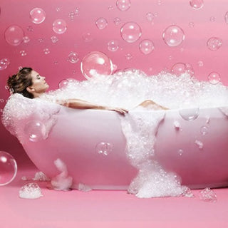Women Taking Bath After Using Organic Body Polish