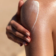 Load image into Gallery viewer, women using sun defence body sunscreen

